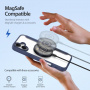 DUX DUCIS Husă cu clapetă Skin X cu MagSafe pentru iPhone 16 - albastru închis
