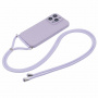 Husă de protecție cu șnur pentru iPhone 16 Pro Max - violet