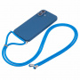 Husa de protectie cu cordon pentru iPhone 16 - albastra