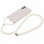 Husa de protectie cu cordon pentru iPhone 16 - bej