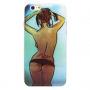 Husă / carcasă de protecţie, cu ramă transparentă pe circumferinţă, pentru Apple iPhone 6S / 6 - fată sexy - spate