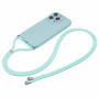 Husa de protectie cu cordon pentru iPhone 16 Pro - cyan