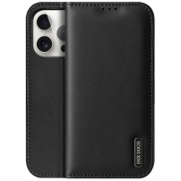 DUX DUCIS Husă din piele Hivo pentru iPhone 15 Pro - neagră