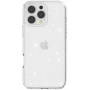 Husa transparenta cu sclipici pentru iPhone 16 Pro Max - argintie