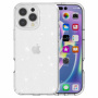 Husa transparenta cu sclipici pentru iPhone 16 Pro Max - argintie