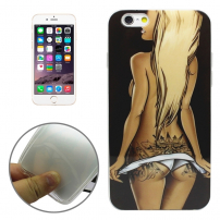 Husă / carcasă de protecţie, cu ramă transparentă pe circumferinţă, pentru Apple iPhone 6S / 6 - fată sexy blondă