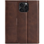 Husa flip din piele PU pentru iPhone 16 Pro - maro