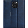 Husa flip din piele PU pentru iPhone 16 Pro Max - albastru inchis