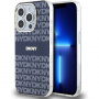 DKNY Husă cu dungi tonale cu model repetat cu MagSafe pentru iPhone 13 Pro Max - Albastru închis