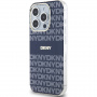 DKNY Husă cu dungi tonale cu model repetat cu MagSafe pentru iPhone 13 Pro Max - Albastru închis