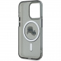 Karl Lagerfeld Husă IML K&CH Heads cu ramă metalică și MagSafe pentru iPhone 15 Pro Max - neagră