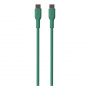 PURO Cablu de încărcare moale și de date USB-C / USB-C pentru iPhone / iPad / AirPods - 1,5 m - verde închis