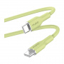 PURO Cablu de încărcare moale și de date USB-C / USB-C pentru iPhone / iPad / AirPods - 1,5 m - verde deschis