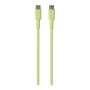 PURO Cablu de încărcare moale și de date USB-C / USB-C pentru iPhone / iPad / AirPods - 1,5 m - verde deschis