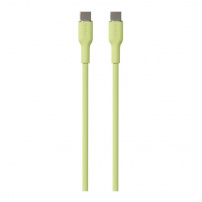 PURO Cablu de încărcare moale și de date USB-C / USB-C pentru iPhone / iPad / AirPods - 1,5 m - verde deschis