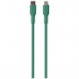 PURO Cablu de încărcare moale și de date USB-C / Lightning pentru iPhone / iPad / iPod / AirPods - 1,5 m - verde