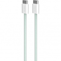 Cablu de încărcare și date împletit PURO Fabrik 2.0 - USB-C la USB-C - 1,5 m - verde