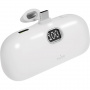 PURO Power Plug powerbank portabil cu conector USB-C integrat - 5 000 mAh - alb