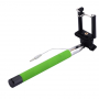 Băţ / monopod telescopic pentru selfie, cu declanşare prin fir, pentru iPhone – lungime 101,4 cm – verde