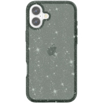Husa transparenta cu sclipici pentru iPhone 16 Plus - gri