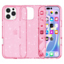 Husa transparenta cu sclipici pentru iPhone 16 Pro Max - roz