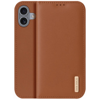 DUX DUCIS Husă din piele Hivo pentru iPhone 16 Plus - maro