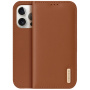 DUX DUCIS Husă din piele Hivo pentru iPhone 15 Pro - maro