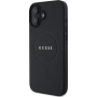 Guess Granulat Classic Husă cu logo cu MagSafe pentru iPhone 16 - negru