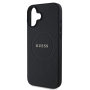 Guess Granulat Classic Husă cu logo cu MagSafe pentru iPhone 16 - negru
