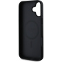 Guess Husă granulată Classic Logo cu MagSafe pentru iPhone 16 Plus - Negru