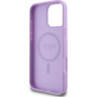 Guess Granulat Classic Husă cu logo cu MagSafe pentru iPhone 16 Pro - violet