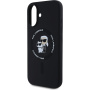 Karl Lagerfeld Husă din silicon Karl și Choupette cu MagSafe pentru iPhone 16 Plus - Negru