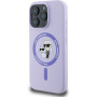 Karl Lagerfeld Husă din silicon Karl și Choupette cu MagSafe pentru iPhone 16 Pro Max - violet