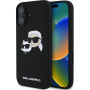 Karl Lagerfeld Husă din silicon cu capete duble cu MagSafe pentru iPhone 16 Plus - negru