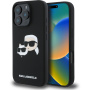 Karl Lagerfeld Husă din silicon cu capete duble cu MagSafe pentru iPhone 16 Pro - negru