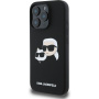 Karl Lagerfeld Husă din silicon cu capete duble cu MagSafe pentru iPhone 16 Pro - negru