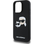 Karl Lagerfeld Husă din silicon cu capete duble cu MagSafe pentru iPhone 16 Pro - negru