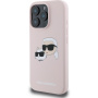 Karl Lagerfeld Husă din silicon cu capete duble cu MagSafe pentru iPhone 16 Pro - roz