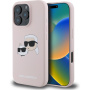 Karl Lagerfeld Husă din silicon cu capete duble cu MagSafe pentru iPhone 16 Pro Max - roz