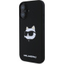 Karl Lagerfeld Husă din silicon Choupette Head cu MagSafe pentru iPhone 16 - Negru