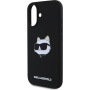 Karl Lagerfeld Husă din silicon Choupette Head cu MagSafe pentru iPhone 16 - Negru