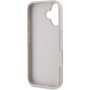 Guess Husă 4G Strass Triangle Metal Logo pentru iPhone 16 - roz
