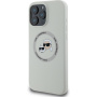 Karl Lagerfeld Husă din silicon K&CH Heads cu MagSafe pentru iPhone 16 Pro - bej