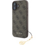 Guess Husă 4G Charms pentru iPhone 16 Plus - maro