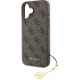 Guess Husă 4G Charms pentru iPhone 16 Plus - maro