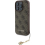 Guess Husă 4G Charms pentru iPhone 16 Pro - maro