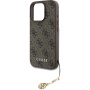 Guess Husă 4G Charms pentru iPhone 16 Pro - maro