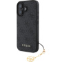 Guess Husă 4G Charms pentru iPhone 16 Plus - gri