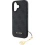 Guess Husă 4G Charms pentru iPhone 16 Plus - gri