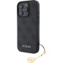 Guess Husă 4G Charms pentru iPhone 16 Pro - gri